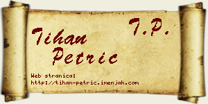Tihan Petrić vizit kartica